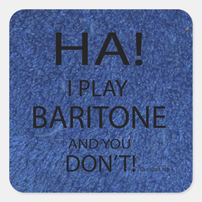 Ha Baritone Square Sticker (Vorderseite)