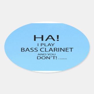 Ha Bass Clarinet Oval Aufkleber