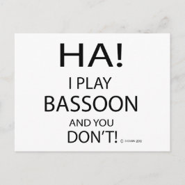 Ha Bassoon Postkarte