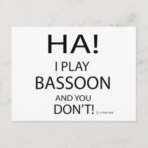Ha Bassoon Postkarte
