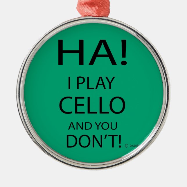 Ha Cello Ornament Aus Metall (Vorne)