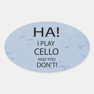 Ha Cello Oval Aufkleber