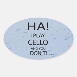 Ha Cello Oval Aufkleber