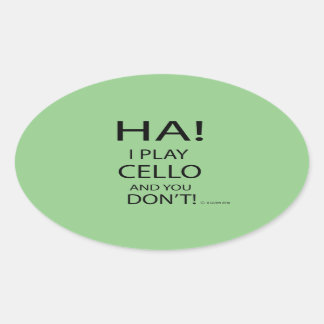 Ha Cello Oval Aufkleber