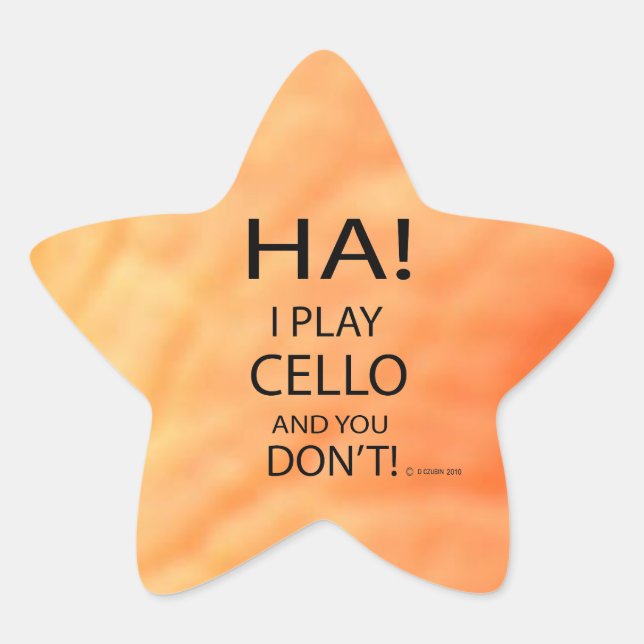 Ha Cello Star Sticker (Vorderseite)