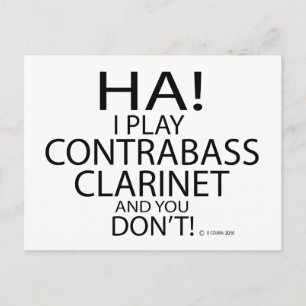 Ha Contrabass Clarinet Postkarte
