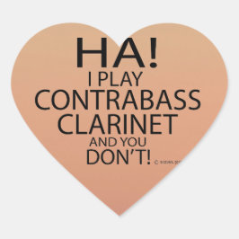 Ha Contrabass Klarinette Heart Sticker