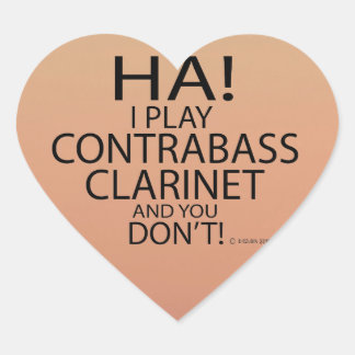 Ha Contrabass Klarinette Heart Sticker