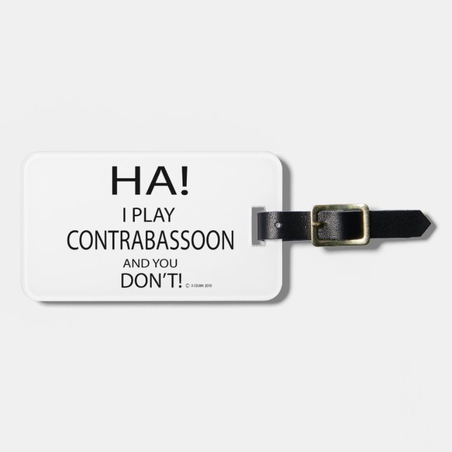 Ha Contrabassoon Gepäckanhänger (Vorderseite horizontal)
