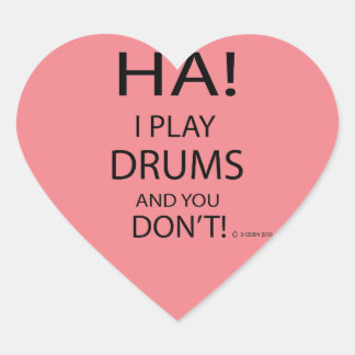 Ha Drums Heart Sticker