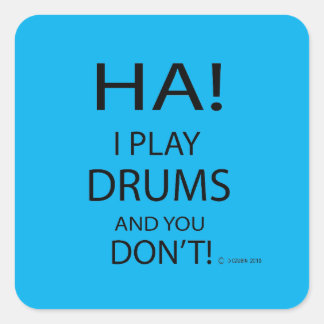 Ha Drums Square Sticker
