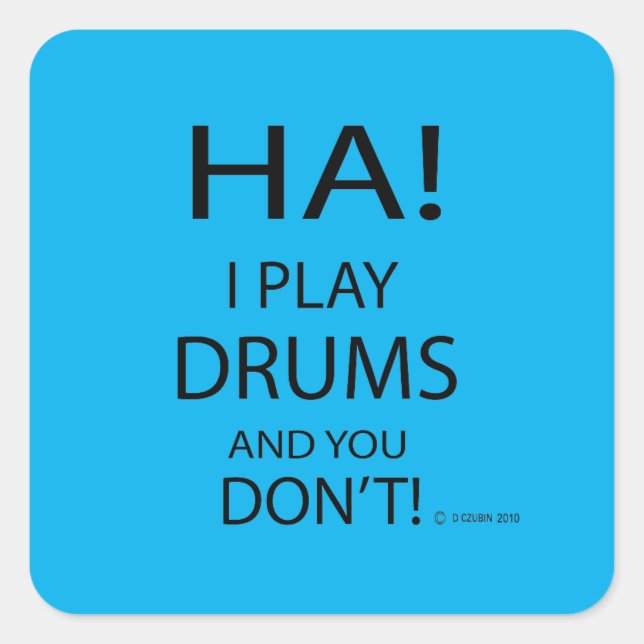 Ha Drums Square Sticker (Vorderseite)