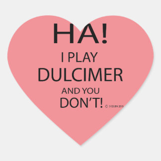 Ha Dulcimer Heart Sticker