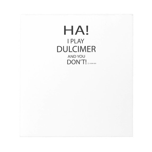 Ha Dulcimer Notizblock (Vorderseite)