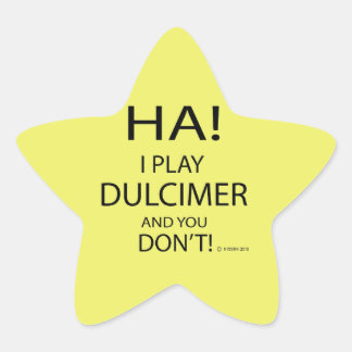 Ha Dulcimer Star Sticker