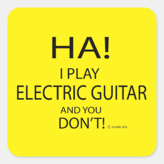 Ha Electric Guitar Square Sticker