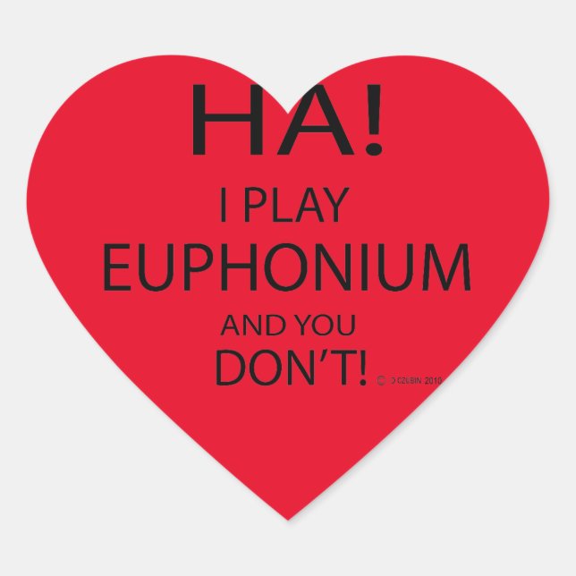 Ha Euphonium Heart Sticker (Vorderseite)