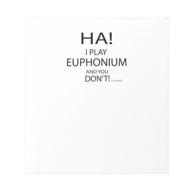 Ha Euphonium Notizblock (Vorderseite)