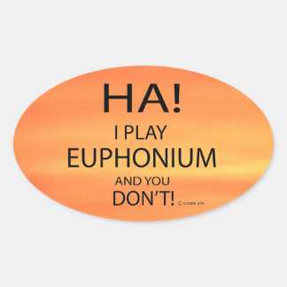 Ha Euphonium Oval Sticker