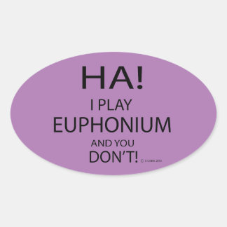 Ha Euphonium Oval Sticker