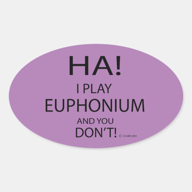 Ha Euphonium Oval Sticker (Vorderseite)