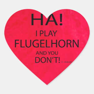 Ha Flugelhorn Heart Sticker