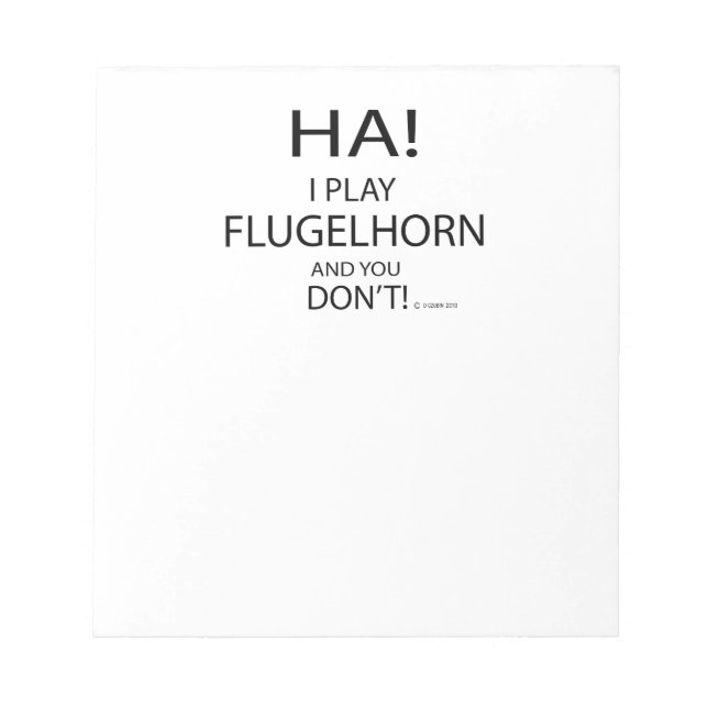 Ha Flugelhorn Notizblock (Vorderseite)