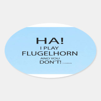 Ha Flugelhorn Oval Sticker