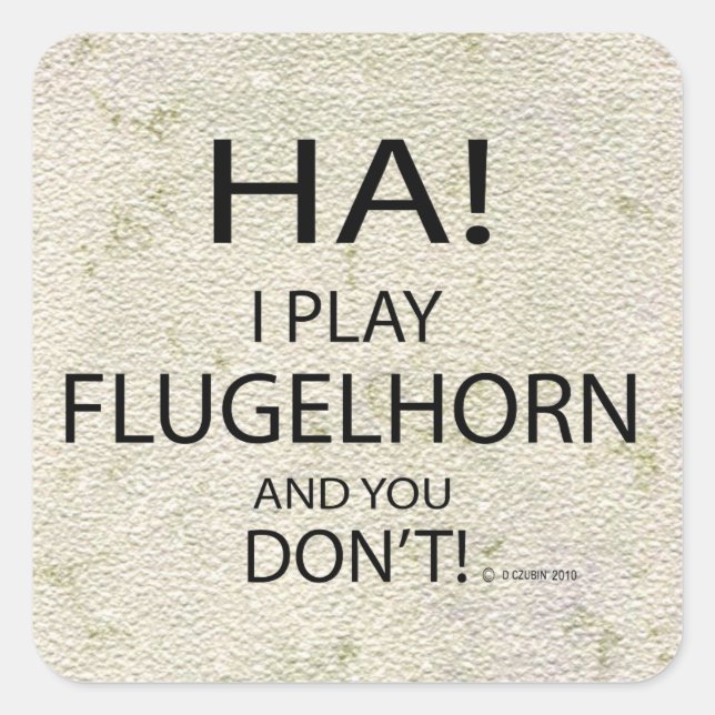 Ha Flugelhorn Square Sticker (Vorderseite)