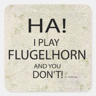 Ha Flugelhorn Square Sticker