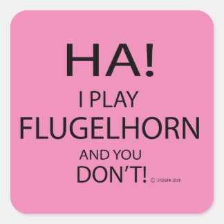Ha Flugelhorn Square Sticker