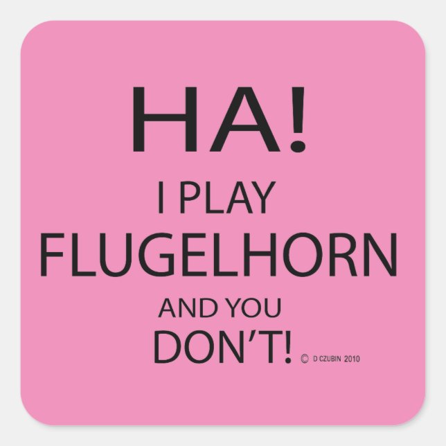 Ha Flugelhorn Square Sticker (Vorderseite)