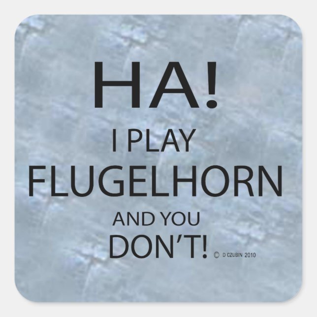 Ha Flugelhorn Square Sticker (Vorderseite)