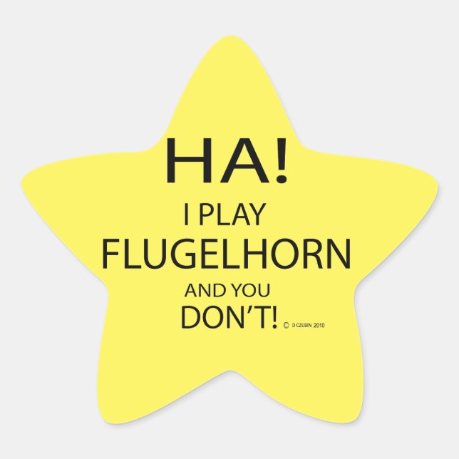 Ha Flugelhorn Star Sticker (Vorderseite)