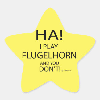 Ha Flugelhorn Star Sticker
