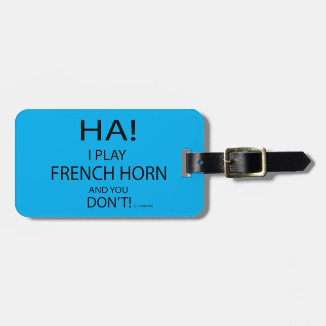Ha French Horn Gepäckanhänger (Vorderseite horizontal)