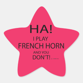 Ha French Horn Star Sticker