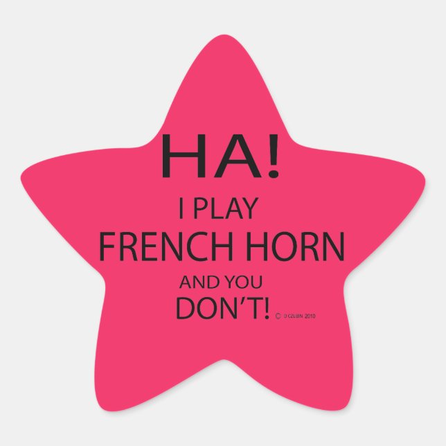 Ha French Horn Star Sticker (Vorderseite)