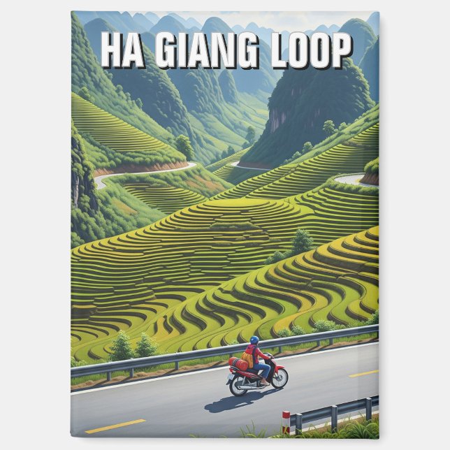 Ha Giang Loop Vietnam Travel Magnet (Vorderseite)