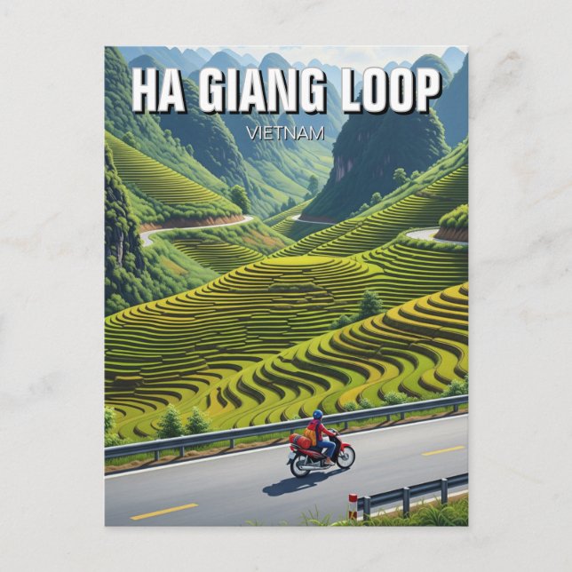 Ha Giang Loop Vietnam Travel Postkarte (Vorderseite)