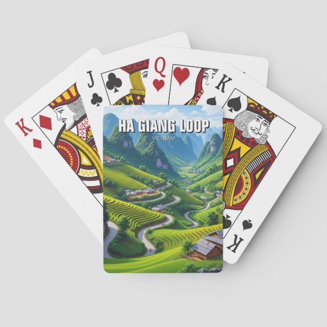 Ha Giang Loop Vietnam Travel Spielkarten (Rückseite)