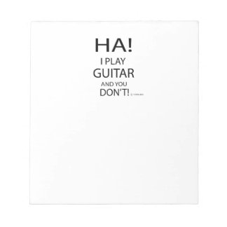 Ha Guitar Notizblock