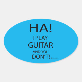 Ha Guitar Oval Sticker