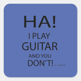 Ha Guitar Square Sticker