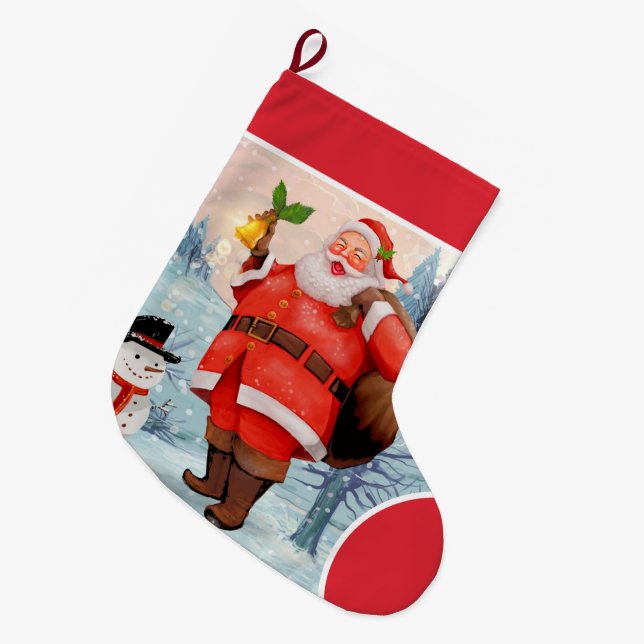 Ha Ha Frohe Weihnachten Grosser Weihnachtsfest Str Großer Weihnachtsstrumpf (Vorderansicht (hängend))