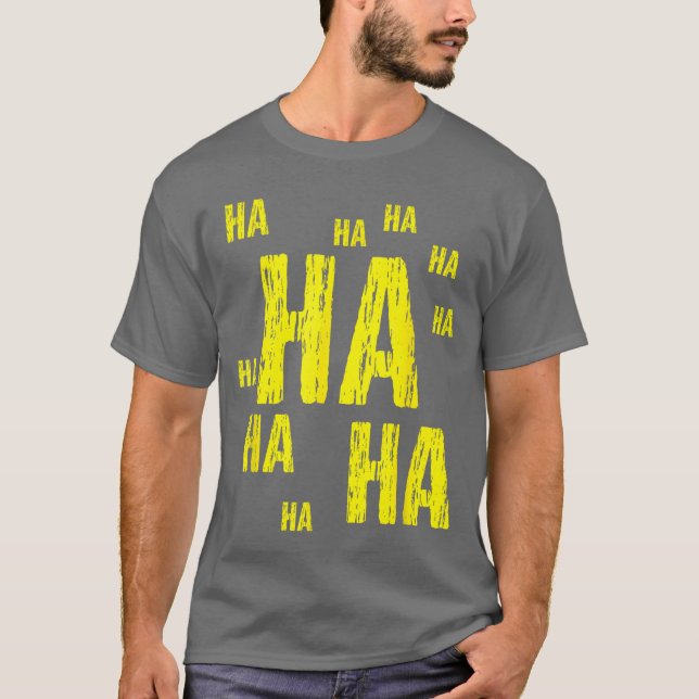 HA HA HA Lustiger Comic-Witz Junge T-Shirt (Vorderseite)