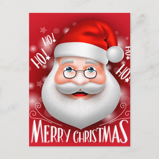 Ha Ha Merry Christmas Postkarte (Vorderseite)