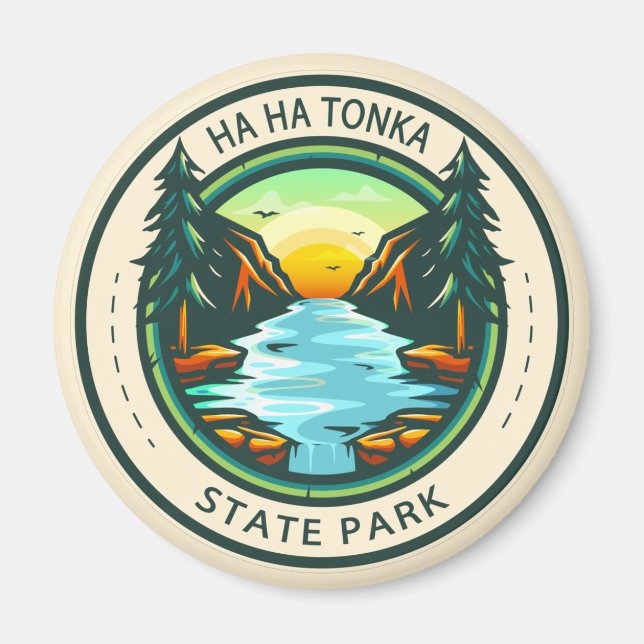 Ha Ha Tonka Staat Park Missouri Abzeichen Magnet (Vorne)