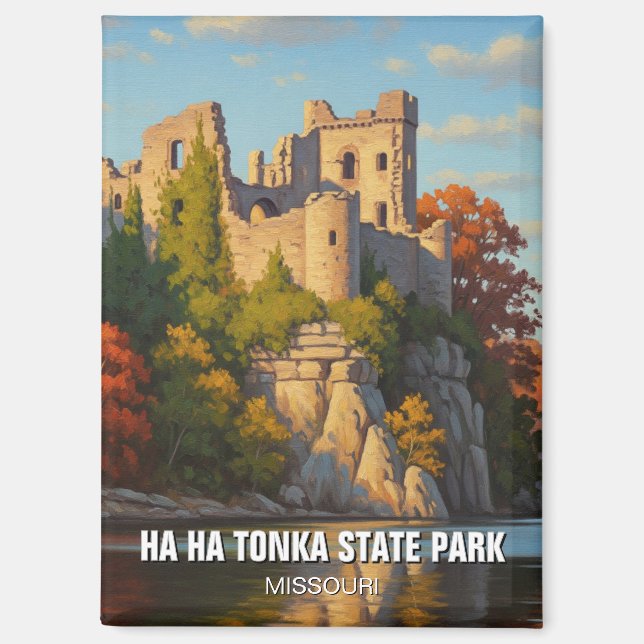 Ha Ha Tonka Staat Park Missouri Travel Magnet (Vorderseite)