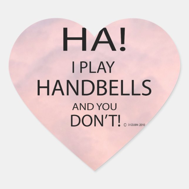 Ha Handbells Heart Sticker (Vorderseite)